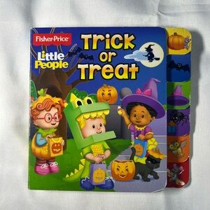 Fisher Price Little People Trick or Treat Board Book‎ w Tabs Halloween Kids